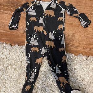 Sweet Bamboo Zip Up Footed Pajamas